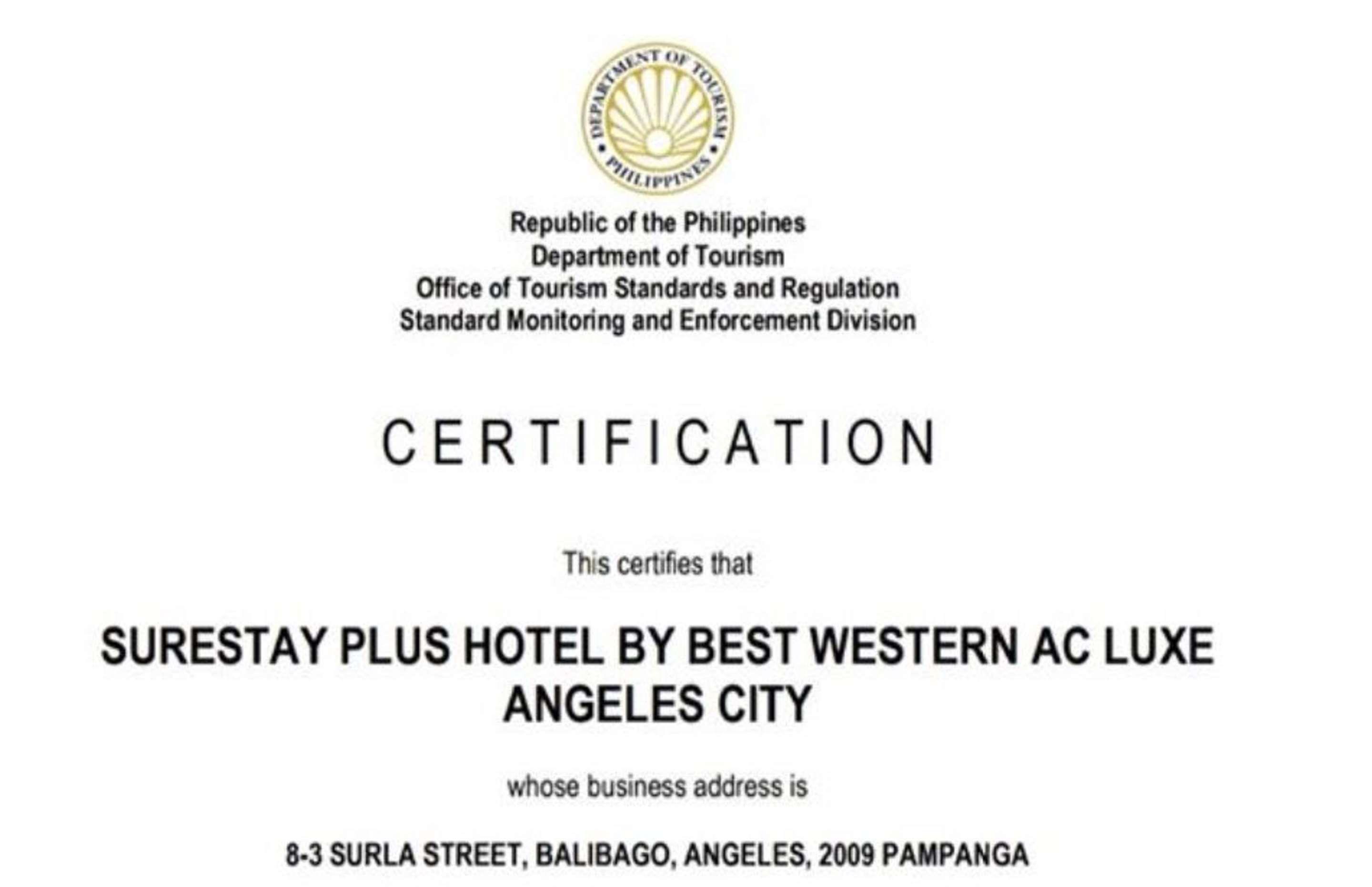 Surestay Plus Hotel By Best Western Ac Luxe Angeles City Exterior foto